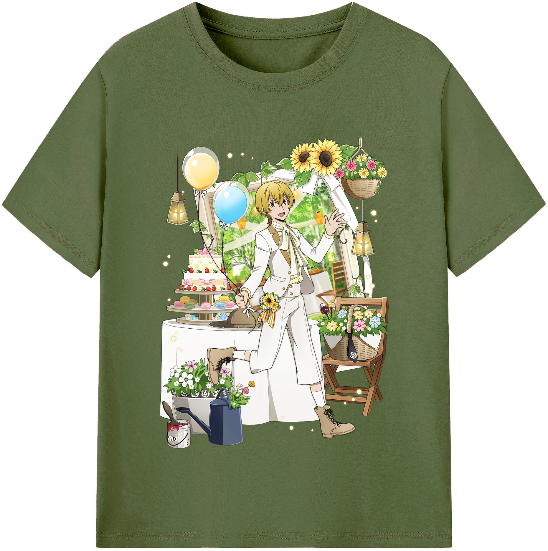 （画像用） 文豪ストレイドッグス Bungo Stray Dogs 綿100％半袖Tシャツ（フロントプリント）